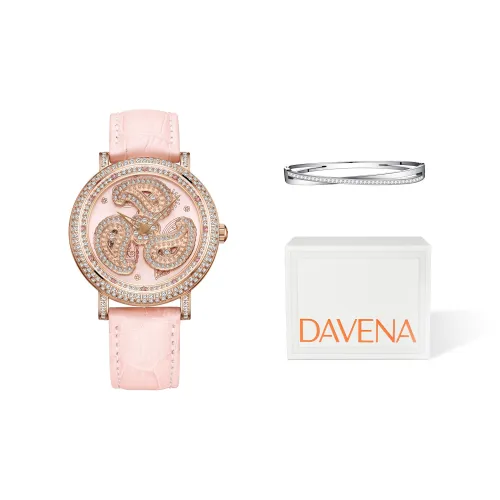 DAVENA Кварцевый Movement Женские Часы из коллекции POSSESSION, 38 мм, Розовый