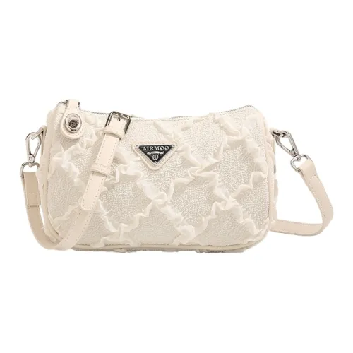 PESASRIE Microfiber Synthetic Leather Crossbody Bag Shoulder Bag Regular Women's Ecru PESASRIE Микрофибра Синтетическая Кожа Сумка через плечо Сумка на плечо Стандартная Женская Экрю