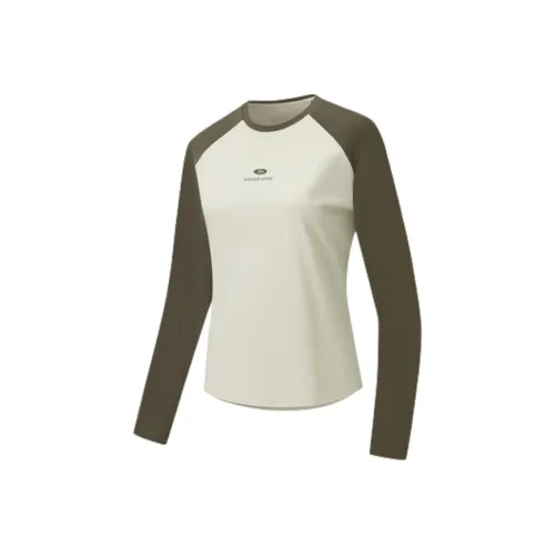 XTEP Осенний трикотаж женский CAMEL Абрикосовый цвет Longsha Коричневый