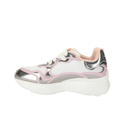 Alexander McQueen Sprint Runner Low Топ Кэжуал Женские Белый Розовый