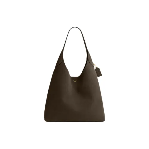 COACH Brooklyn Сумка из коровьей кожи спилок сумка через плечо большая женская оливково-зеленая