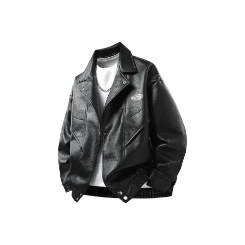 NBNO Кожа Куртка Куртка Унисекс
