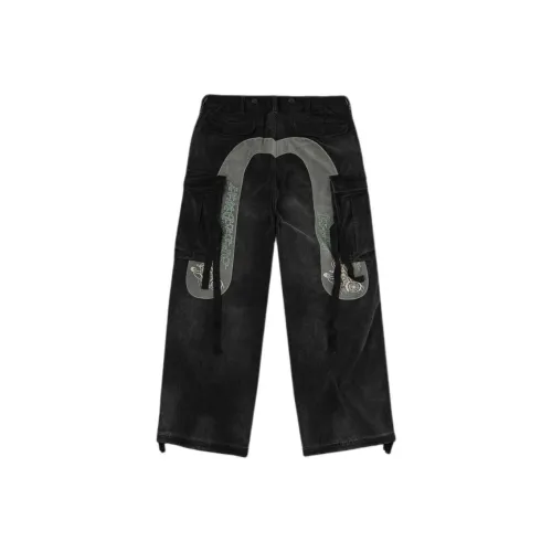 EVISU Черные Мужские Карго Брюки