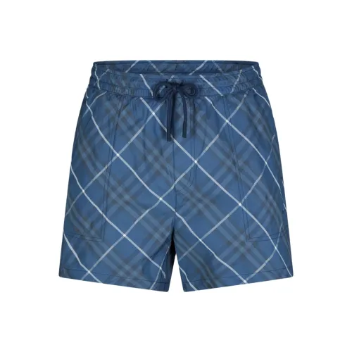 Burberry Мужские Плавательные Шорты Синего Цвета