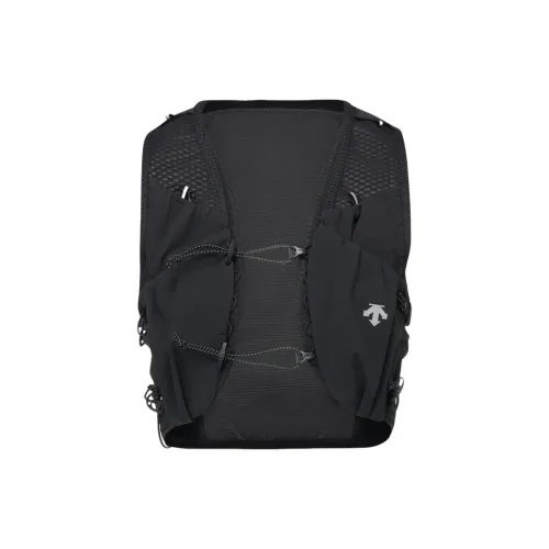 DESCENTE Эластичный Дышащий Ткань Рюкзак Outdoor Сумка Унисекс Черный