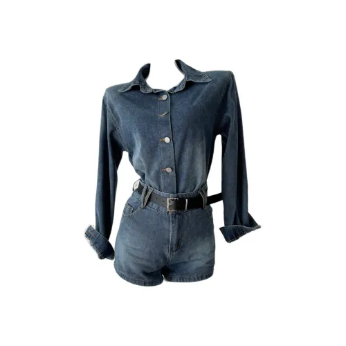 POPO.INFO Темно-синий женский повседневный костюм