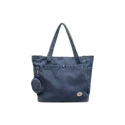 RKM Ткань Тоут Сумка Сумка через плечо Стандартная Женская Синяя
