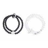 Браслет с бусинами из карпа кои, двухслойный [1 пара]