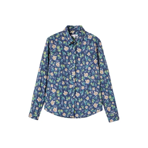 COTON DOUX С принтом французский стиль рубашка женские