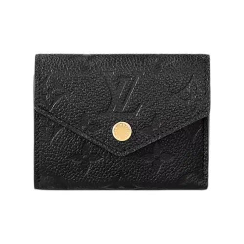 LOUIS VUITTON Кошелек из коровьей кожи женский черный