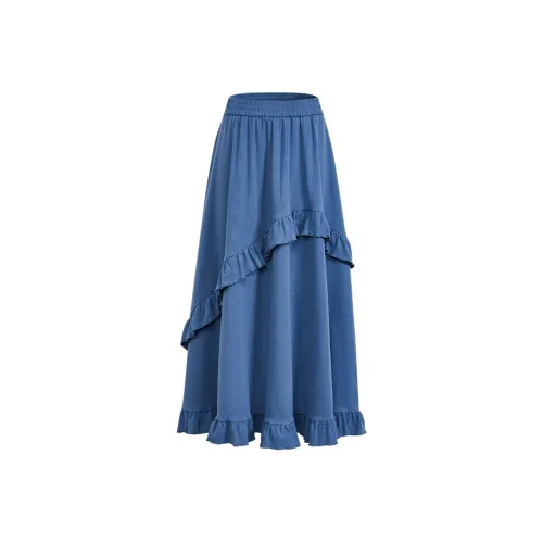 KUOSE Повседневная длинная юбка женская