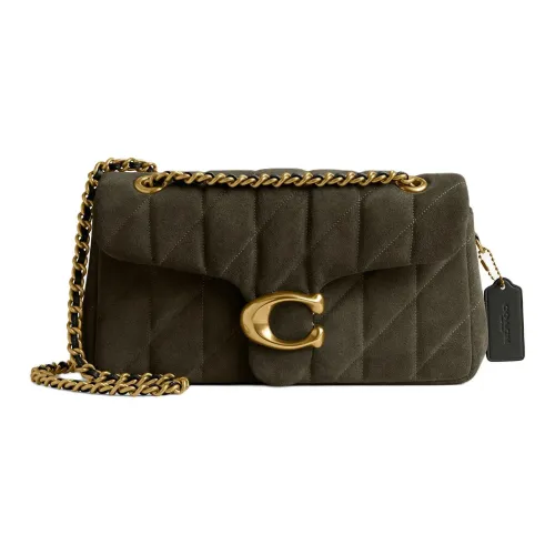 COACH Tabby Сумка через плечо из коровьей кожи средний размер оливково-зеленый женская