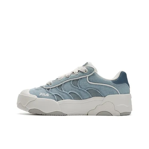 FILA Omelette Аbrasion Resistant Низкие Кроссовки для скейтбординга Женские Ocean View Blue