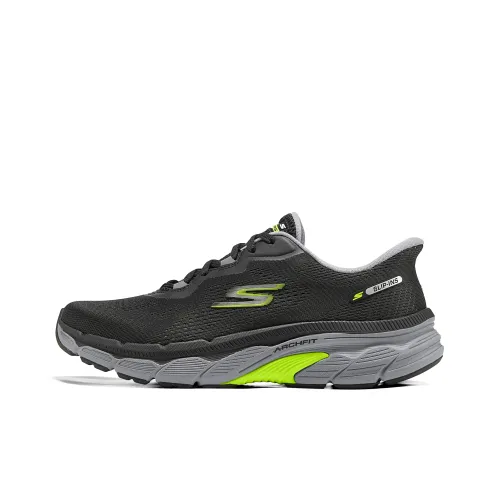 Skechers MEN'S GO Устойчивый к истиранию Дышащий Низкий Топ Повседневная Беговая Обувь Мужская Черная Серый