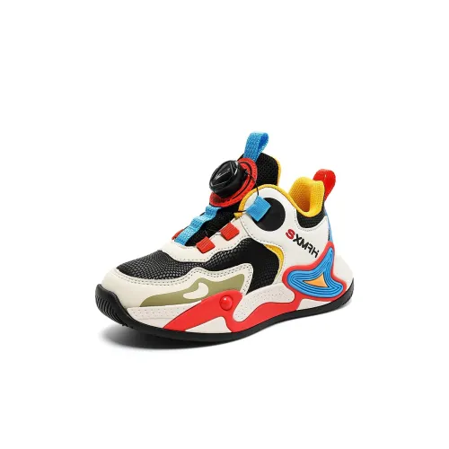 Binary Легкий Амортизация Противоскользящий MID Топ Kids Lifestyle Shoes Черный Желтый Детский