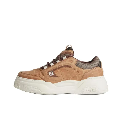 FENDI Force Low Топ Скейтборд Кроссовки Мужские Бежевые