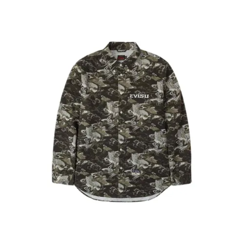 EVISU Army Green Мужские Рубашки