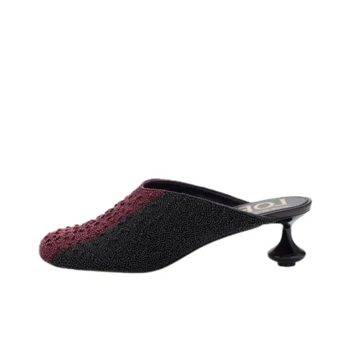 LOEWE Toy Нет Особенный Эффект Домашние тапочки 4,5 см Женские Черный Красный