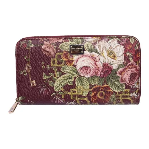 Кошелек из коровьей кожи Dolce Gabbana женский темно-красный