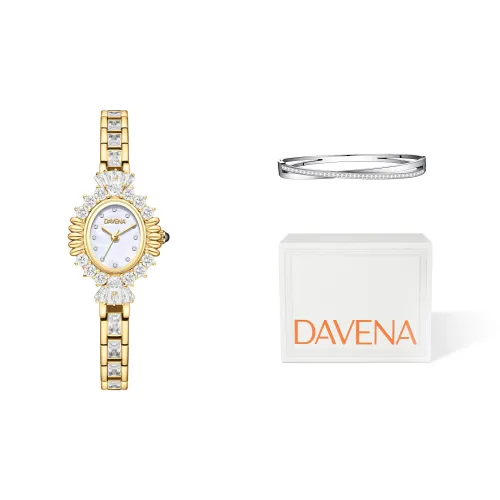 DAVENA Кварцевый Movement Женские Shining Adventure Collection Часы 23мм*27мм*8мм Жемчужная раковина Цвет