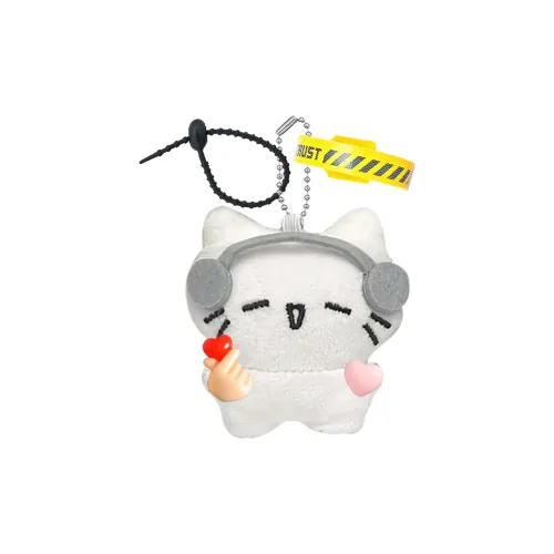 AIZIYUO Левая рука Жест сердца Правая рука Сердце Котенок с наушниками Плюшевый Подвеска 6,5 см Высота