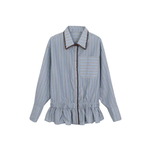 XIAOLIZI Синий Унисекс Рубашки