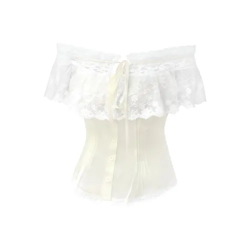 XIAOLIZI Рубашка с рукавами-лепестками Женская