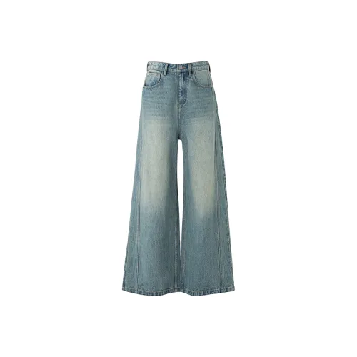 SOON FLOWER Синий Женские Джинсы