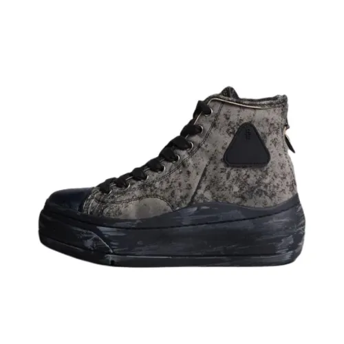 R13 Kurt Высокие Кроссовки для скейтбординга Женские Серый Черный