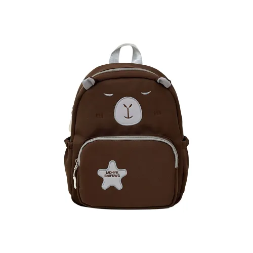 WRELS Nylon Backpack Standard White Black Khaki Brown