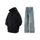 Матовый черный + Средне-голубой