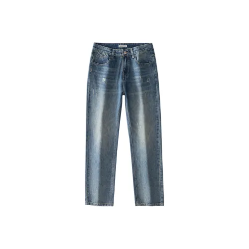 PENTAGONAL HEART Синий Мужские Джинсы