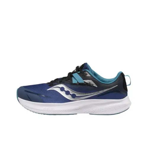 Saucony Ride Yutu 15 Low Топ Детские беговые кроссовки Синий Подростки