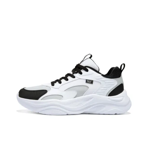 361° Низкий топ беговые кроссовки мужские белые черные