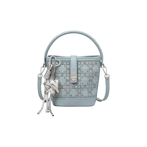 PT'SON Синтетическая кожа текстиль Mosaic сумка через плечо сумка обычная женская синяя