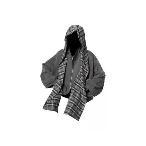 Chisportate Серый Съемная поля шляпы Унисекс Куртки