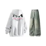 Комплект одежды (Белый Фотиния Серый Топ + Желтые Грязные Штаны)