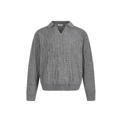 IUNOP Cut Out Рваный Дизайн Трикотаж Унисекс