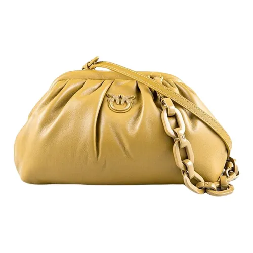 PINKO Овчина Подмышечный Облако Сумка-пельмень Swallow Сумка Сумка на плечо Женские Коричневый