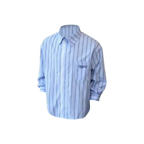 Qnxeey Синий Унисекс Рубашки