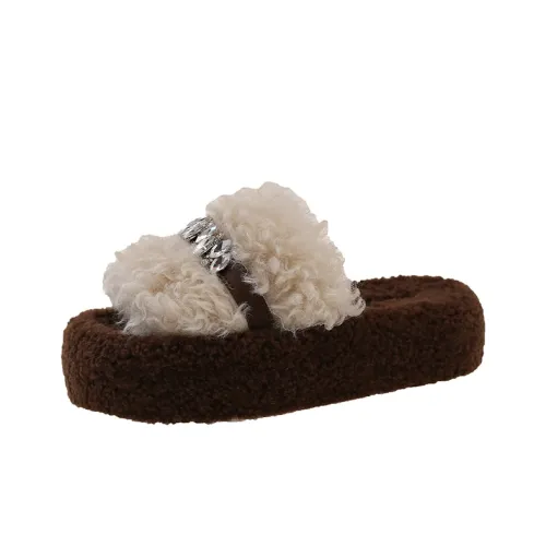 WUJI Резиновая Верхняя одежда Домашний Плюшевый Шлепанцы Женские