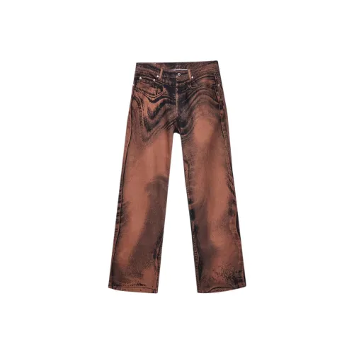 CAMPER Коричневый Черный Унисекс Джинсы