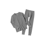 Мужской комплект одежды с круглым вырезом (темно-серый), 100% хлопок, антибактериальный, мягкий и мягкий