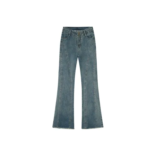 La Chapelle Винтажные синие брюки Женские Джинсы