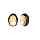 Серьги "Черная масляная капля"