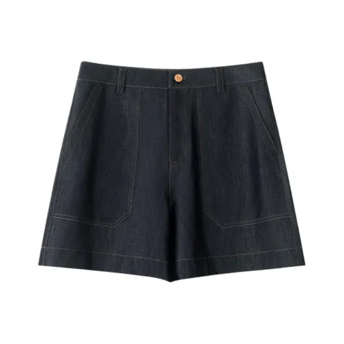 NINE WEST Denim Темно-синие Женские Джинсовые шорты