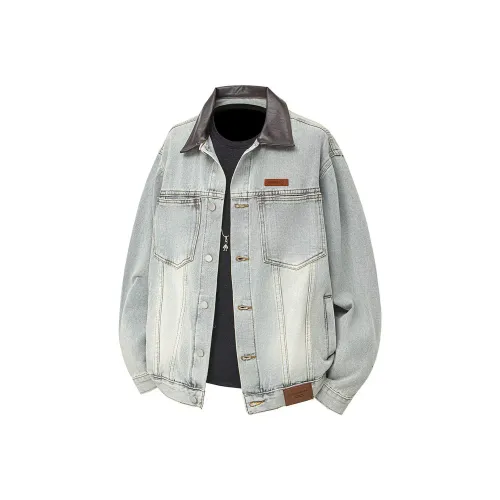 GDRG Washed Ностальгический синий Унисекс Джинсовые куртки