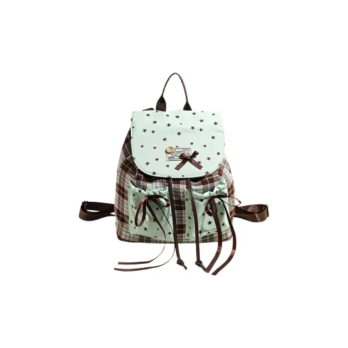 Juju Jimmy Нейлон Рюкзак Женские Мятно-зеленый