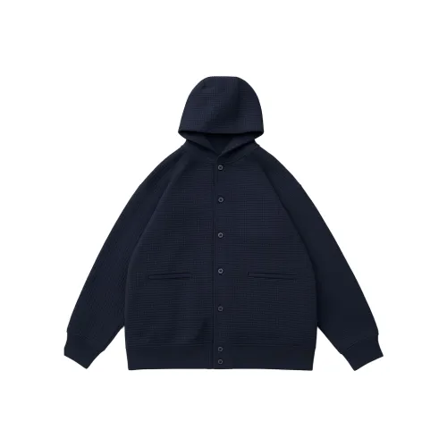 【Dme】 Однотонный Повседневный Вафельный Трикотаж Кардиган Топ Унисекс