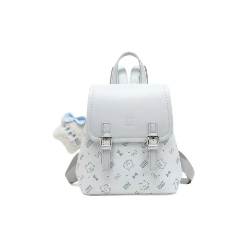 DIFFERENT FACES ПУ (полиуретан) Рюкзак Стандартный Женский Синий